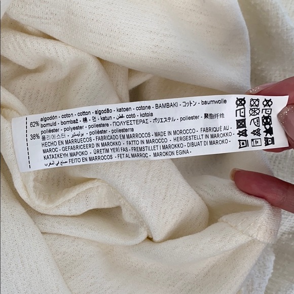 NWOT Zara Small White TEXTURED DRESS WITH VOLUME - Picture 8 of 15